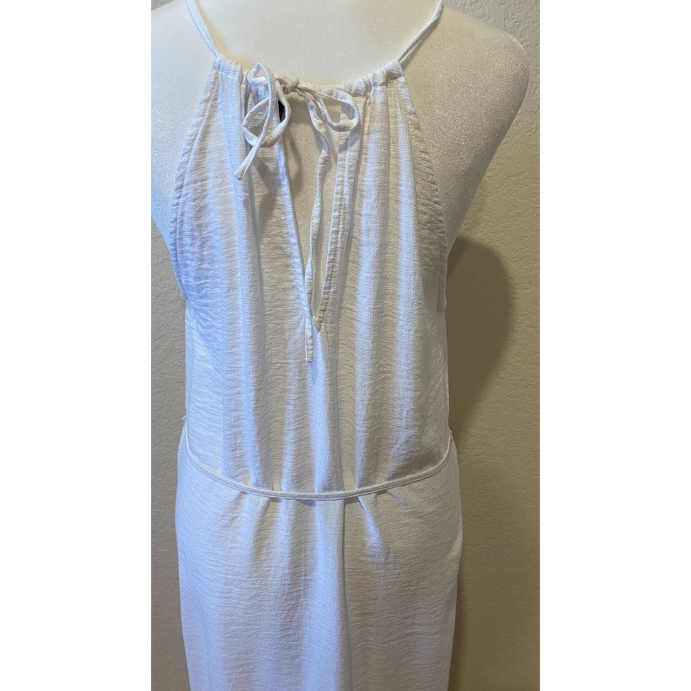 Banana‎ Republic White Halter Maxi Dress Size 4P Bridal Beach Cottage Minimalist - Picture 7 of 10
